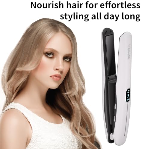 Cordless 2-in-1 Hair Straightener & Curler with LCD Display