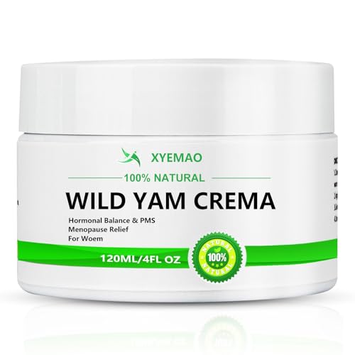 Organic Wild yam Cream for Hormone Balance - Menopause Relief Crea Promotes Relieves Menstrual Discomfort, Deeply Nourishes and Moisturizes,100% Organic Formula,120ml