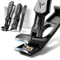 TEPRETER 3Pcs Angled & Slanted Nail Clippers for Thick Nails – Senior Thick-Nail Set (Classic)