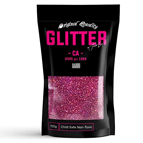 Fuchsia Pink Ultra Fine Holographic Glitter 100g / 3.5oz Premium Glitter