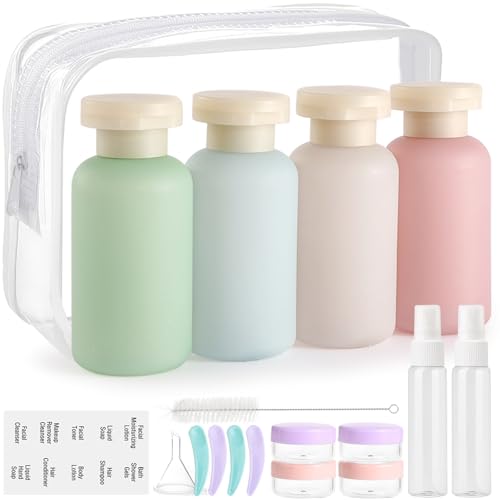18-Piece Travel Toiletry Kit, Leak Proof Bottles & Containers