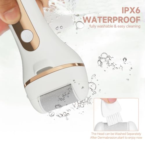 Electric Foot Callus Remover - Rechargeable, Waterproof with 3 Roller Heads & LED Display