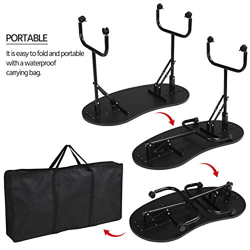 Yaheetech 37-inch Portable Manicure Table Foldable Nail Desk