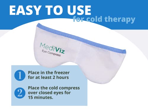 Mediviz Warm Compress Eye Mask - Moist Heat Compress for Irritated Eyes and Eyelid Lumps and Bumps