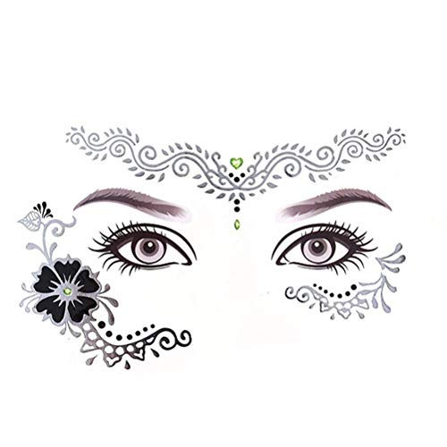 8 Pack Waterproof Face Temporary Tattoo Stickers