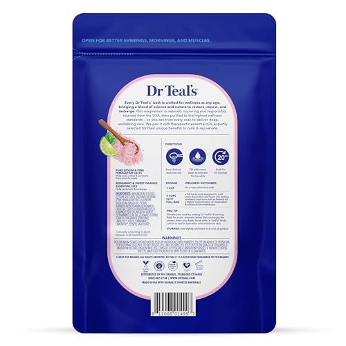 Epsom Salt Soak with Pink Himalayan Salt - Magnesium Relaxation, 3 lbs