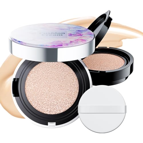 Ursoulney Mushroom Head Air Cushion CC Cream - BB Cream Foundation Makeup Moisturizing Concealer Long-Lasting, Cushion Foundation Full Coverage Self Adjusting (Ivory, 1 PCS)