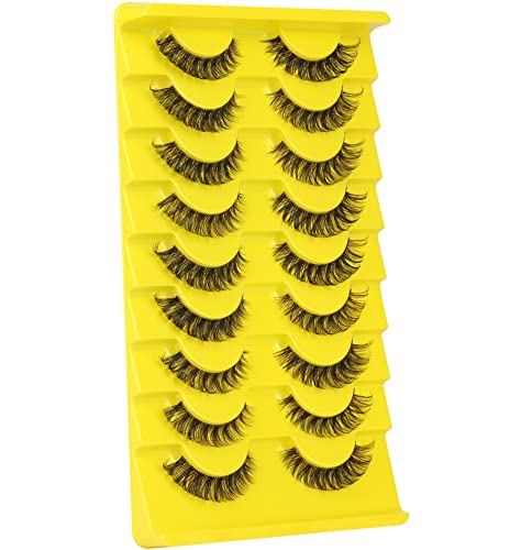 Russian Cat Eye Strip Lashes - D Curl Mink 3D