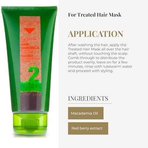 SALERM - Colored Hair Mask - Treated Hair Mask Biokera Natura - 200 ml - Protects Color and Hair Fiber - with Macadamia Oil and Red Berry Extract - Extra Nutrition