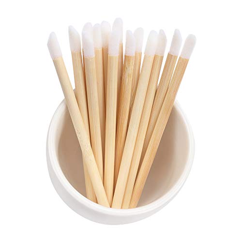 100pc Bamboo Lip Gloss Wands Disposable Brushes