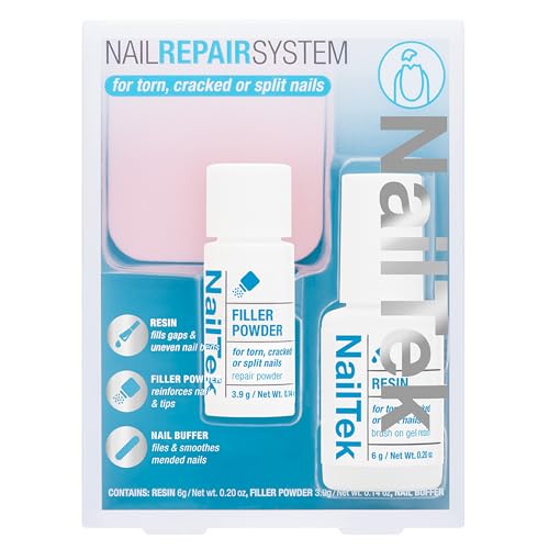 Nail Tek Nail Repair Kit for Split & Cracked Nails with Resin & Powder