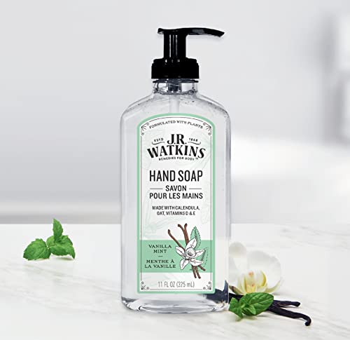 J.R. Watkins Vanilla Mint Gel Hand Soap - 3 Pack, 11 Fl Oz Each