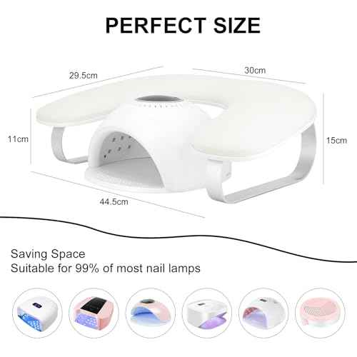 U Shaped Arm Rest for Nails Tech,Cleanable Leather Manicure Nail Hand Rest Stand,Nail Armrest Pillow for Acrylic Nails Salon Tool,Aluminum Alloy Holder,Non-slip Pads