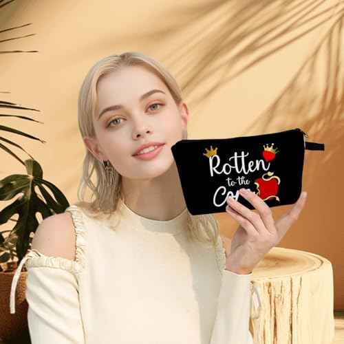 Descendants Makeup Cosmetic Bag Descendants Fans Gift Rotten to the Core Zipper Pouch Descendants Fans Gift Rotten To The Core Storage Toiletry Bag Evil Queen Fans Villain Lover Gift