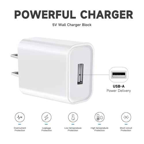 5V USB Wall Charging Block Adapter for Philips Sonicare 4100 3100, 2100, 1100 HX3681, HX3661, HX3641, Bitvae, 7AM2M Electric Toothbrush 5V Port USB Power Charger Block