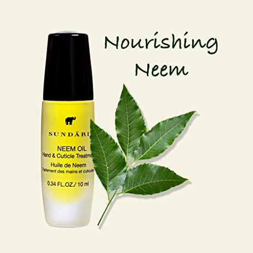 SUNDARI Neem Hand & Cuticle Treatment Oil - Hydrating Roller 0.34 Fl Oz
