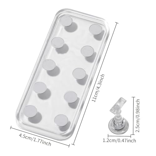 Clear Acrylic Nail Art Display Stand with Magnetic Base