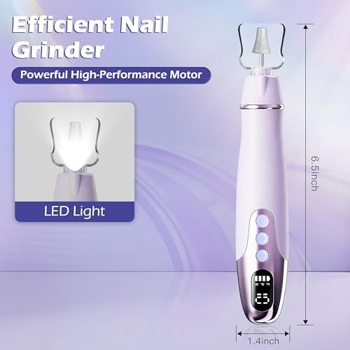 Floranurture Electric Nail Grinder Kit - 10 Speed Cordless Nail Drill