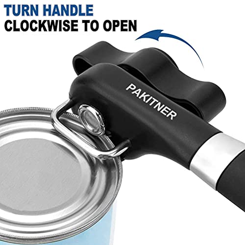 PAKITNER- Safe Cut Can Opener, Smooth Edge Can Opener - Can Opener Handheld, Manual Can Opener, Ergonomic Smooth Edge, Food Grade Stainless Steel Cutting Can Opener for Kitchen & Restaurant