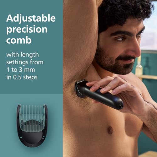 Body Groomer for Men with Adjustable Trimmer & Shaver Heads