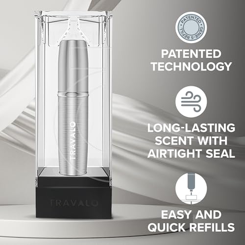 Travalo LUX Perfume Atomizer Bundle - Leak-Proof and TSA Approved for Air Travel - Reusable, Easy Fill Mini Pump Sprayer - Lightweight, Brushed Polished Metal - Gold, Black, Silver - 3 Pack