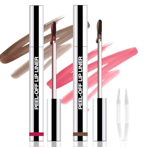 Peel-Off Matte Liquid Lip Stain with Tweezer - Waterproof & Long-Lasting