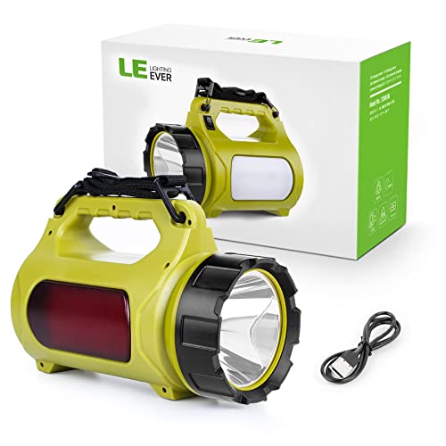 LE Rechargeable LED Lantern, Camping Essentials, 1000LM, 5 Light Modes, Power Bank, IPX4 Waterproof, Lantern Flashlight for Hurricane Emergency, Hiking, Home and More, USB Cable Included