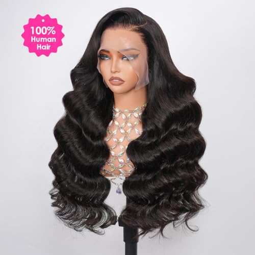 Pizazz 13x6 Body Wave Lace Front Wig 26 Inch Human Hair 180 Density