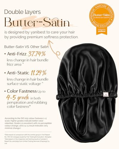 Silk Bonnet for Sleeping - Adjustable Satin Hair Bonnet