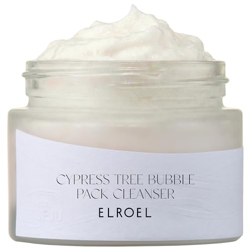 ELROEL 4-in-1 Bubble Cleanser with Rice Bran Extract - Hydrating & Exfoliating Facial Wash