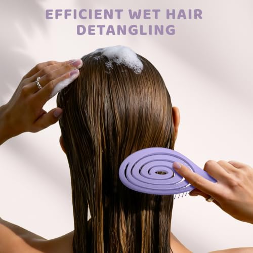 SHINLEA Detangling Hair Brush for All Hair Types - Purple