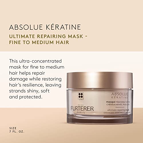 Rene Furterer ABSOLUE KERATINE Ultimate Regenerating Mask - For Damaged, Over-Processed Fine to Medium Hair - Repair & Restore