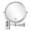 DECLUTTR 8 Inch Wall Mounted Magnifying Mirror with 10x Magnification, Double Sided Vanity Makeup Mirror for Bathroom, Chrome Finished
