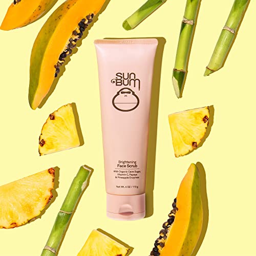 Sun Bum Skin Care Brightening Face Scrub | Vegan and Cruelty Free Exfoliating and Smoothing Scrub with Vitamin C | 4 oz