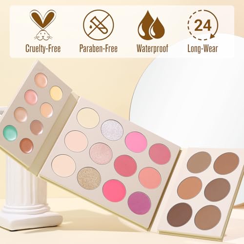 UCANBE 26-Color All-In-One Makeup Palette - Concealer, Contour, Blush & Highlighter