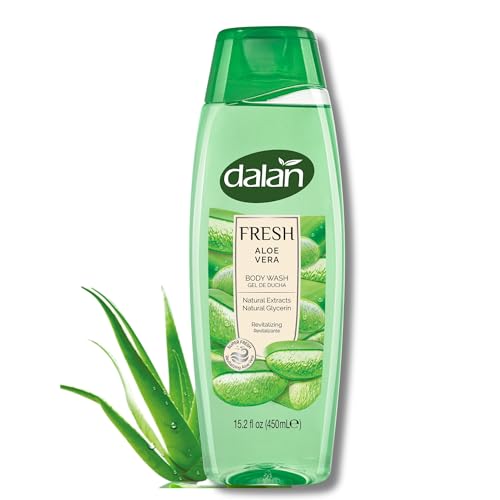 Dalan Natural Extracts Body Wash, with Fresh Pink Grapefruit & Aloe Vera & Sea Minerals, 15.2 fl oz (1 Pack, Aloe Vera)