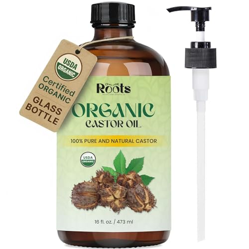 Organic Cold-Pressed Castor Oil with Vitamin E - 16 fl oz