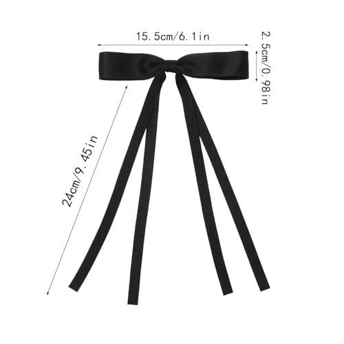16 PCS Hair Bow Clips with Long Tail for Women
