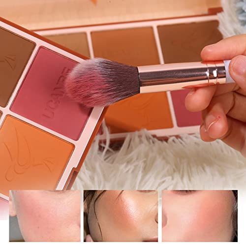 8-Color Face Blush Bronzer Palette with Brush