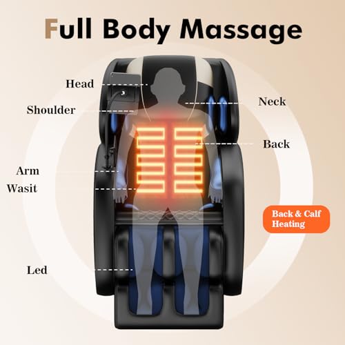 AYJOIR Zero Gravity Massage Chair - Full Body Shiatsu Recliner with Heat