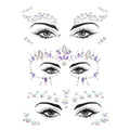 Crystal Rhinestone Face Stickers Set - Star Moon Mermaid Gems