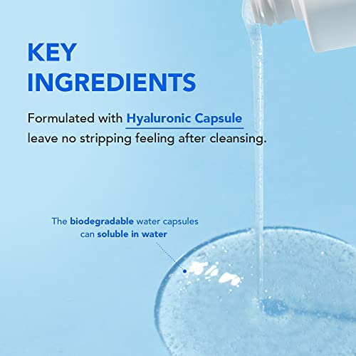 [SKIN&LAB] Hybarrier Hyaluronic Capsule Cleanser| Daily Gel Cleanser Infused with Hyaluronic Capsule and Hyaldeca Complex | For All Skin Types | 6.76 fl.oz