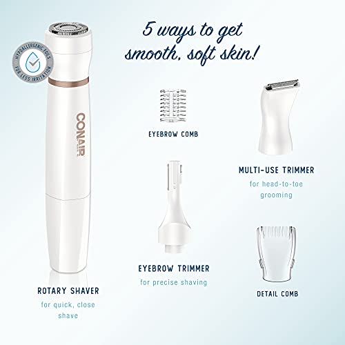 All-in-One Women's Facial Hair Trimmer - Cordless Electric Grooming Tool