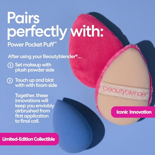 Beautyblender¢ç |Denim Limited Edition Beauty Blender Sponge, Super-Soft Foam Easily Blends Foundations, Powders & Creams, Made in USA, Reusable, Washable, Streak Free Application, Vegan, Cruelty Free