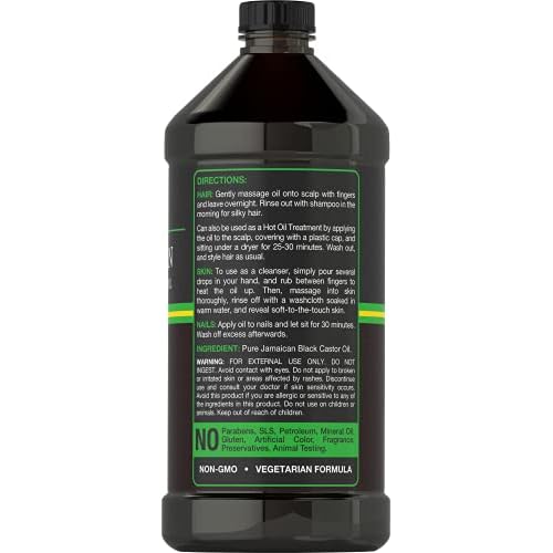 Carlyle Jamaican Black Castor Oil 16oz | Nourish Hair, Skin, and Nails | All Natural Hypoallergenic Conditioner