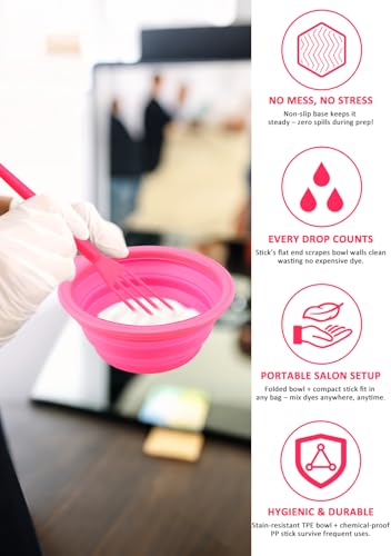 Hair Bleach Dye Kit 19-Piece Set with Brush Bowl Clips