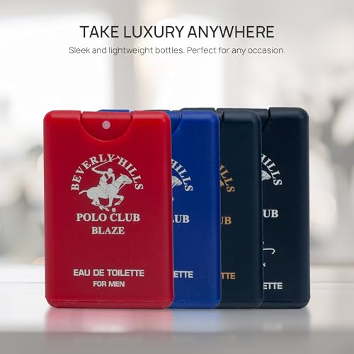 Beverly Hills Polo Club Men's 4-Piece Pocket Spray Set 20ML
