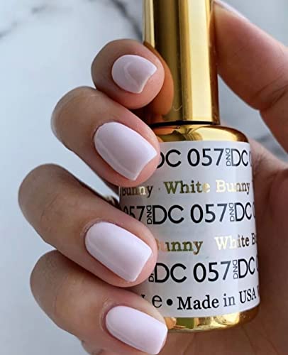 DAISY DND Gel Nail Polish Duo Set - White Bunny #057 Gel & Lacquer