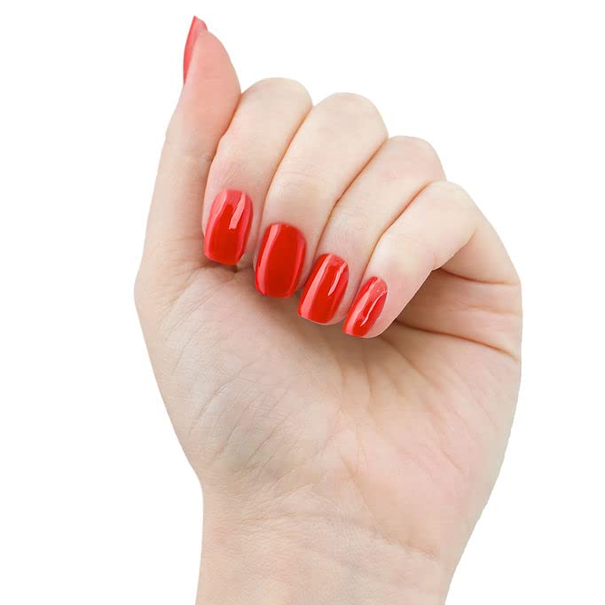 noorb beauty Vivid Red Gel Polish, Natural Gel Nail Polish with Organic Pigments, Soak Off UV Nail Gel Polish Bright Red Color