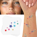 Rainbow Delight Stars Flash Tattoos Set of 10